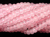 Rose Quartz, 5 x 8mm Faceted Rondelle Beads-Gems:Assorted Shape-BeadDirect