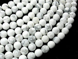 Matte White Howlite, 8mm Round Beads-Gems: Round & Faceted-BeadDirect