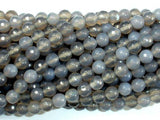 Gray Agate Beads, 8mm Faceted Round Beads-Gems: Round & Faceted-BeadDirect