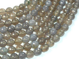 Gray Agate Beads, 8mm Faceted Round Beads-Gems: Round & Faceted-BeadDirect