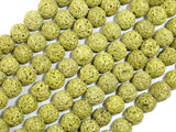 Peridot color Lava Beads, 8mm-Gems: Round & Faceted-BeadDirect