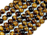 Tiger Eye, 12mm Round Beads-Gems: Round & Faceted-BeadDirect