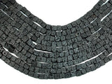 Black Lava, 6x6mm Cube Beads-Gems:Assorted Shape-BeadDirect