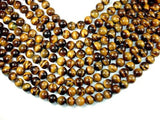 Tiger Eye, 12mm Round Beads-Gems: Round & Faceted-BeadDirect