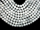 White Howlite, Round beads, 12mm-Gems: Round & Faceted-BeadDirect