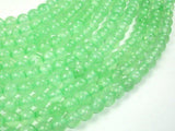 Dyed Jade, Light Green, 6mm Round Beads-Gems: Round & Faceted-BeadDirect