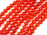 Dyed Jade, Orange Red, 6mm Round Beads-Gems: Round & Faceted-BeadDirect