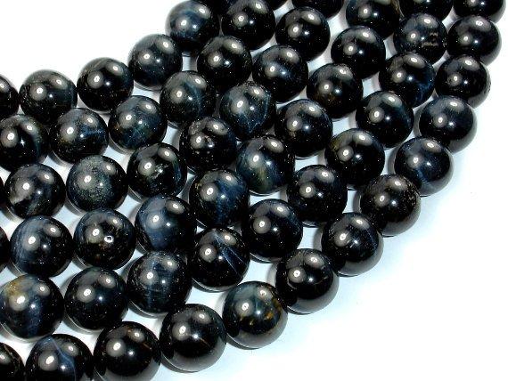 Blue Tiger Eye Beads, 12mm Round Beads-Gems: Round & Faceted-BeadDirect