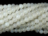 White Agate, 8 mm (8.4 mm) Round Beads-Gems: Round & Faceted-BeadDirect