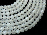White Agate, 8 mm (8.4 mm) Round Beads-Gems: Round & Faceted-BeadDirect