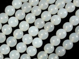 White Agate, 10mm (10.3 mm) Round Beads-Agate: Round & Faceted-BeadDirect