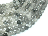 Gray Quartz Beads, 8mm Faceted Round Beads-Gems: Round & Faceted-BeadDirect
