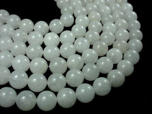 White Jade, 14mm Round Beads-Gems: Round & Faceted-BeadDirect
