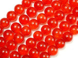 Dyed Jade-Orange Red, 10mm Round Beads-Gems: Round & Faceted-BeadDirect