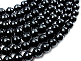 Black Onyx Beads, 12mm Faceted Round, 14.5 Inch-Gems: Round & Faceted-BeadDirect