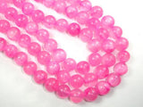 Dyed Jade, Pink, 10mm Round Beads-Gems: Round & Faceted-BeadDirect