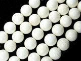 White Sponge Coral Beads, 15mm Round Beads-Gems: Round & Faceted-BeadDirect