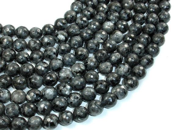 Black Labradorite Beads, Faceted Round, 10mm, 14.5 Inch-Gems: Round & Faceted-BeadDirect