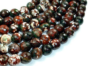 Agate Beads, 12mm Faceted Round, 14.5 Inch-Gems: Round & Faceted-BeadDirect