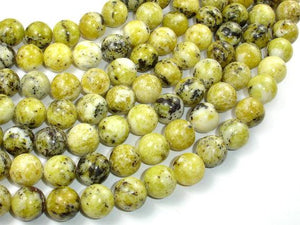 Yellow Turquoise Beads, 12mm Round Beads, 14.5 Inch-Gems: Round & Faceted-BeadDirect