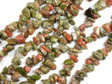 Unakite, 4-10mm Chips Beads, 35 Inch, Long full strand-Gems: Nugget,Chips,Drop-BeadDirect
