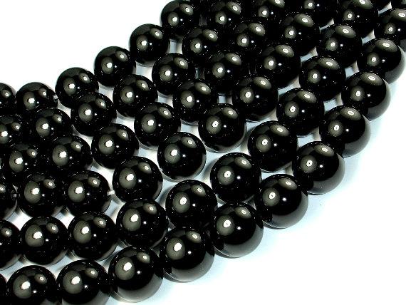 Black Onyx, 16mm Round Beads-Gems: Round & Faceted-BeadDirect
