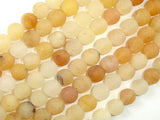 Matte Yellow Jade, 8mm Round Beads-Gems: Round & Faceted-BeadDirect
