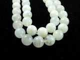 White Moonstone Beads, 12mm Round Beads-Gems: Round & Faceted-BeadDirect