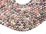 Rhodonite, 12mm Round Beads-Gems: Round & Faceted-BeadDirect