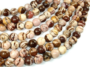 Brown Zebra Jasper, 10mm Round Beads-Gems: Round & Faceted-BeadDirect