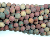 Matte Picasso Jasper Beads, 8mm, Round Beads-Gems: Round & Faceted-BeadDirect