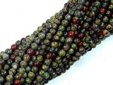 Dragon Blood Jasper Beads, 4mm, Round Beads-Gems: Round & Faceted-BeadDirect