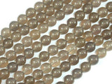 Gray Agate Beads, 8mm Round Beads-Gems: Round & Faceted-BeadDirect
