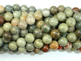 Silver Leaf Jasper Beads, 8mm Round Beads-Gems: Round & Faceted-BeadDirect