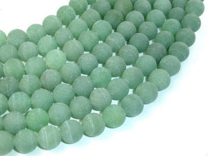 Matte Green Aventurine Beads, 10mm Round Beads-Gems: Round & Faceted-BeadDirect