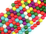 Howlite Beads, Multicolored, Round, 8mm-Gems: Round & Faceted-BeadDirect