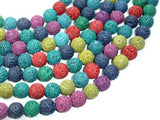 Lava Beads, Multicolored, 10mm Round Beads-Gems: Round & Faceted-BeadDirect