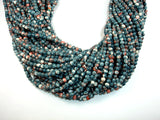 Rain Flower Stone, Gray, 4mm Round Beads-Gems: Round & Faceted-BeadDirect