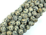 Matte Dalmation Jasper Beads, 10mm Round Beads-Gems: Round & Faceted-BeadDirect