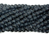 Matte Black Stone, 6mm Round Beads-Gems: Round & Faceted-BeadDirect