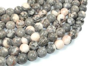 Pink Zebra Jasper, 10mm Round Beads-Gems: Round & Faceted-BeadDirect