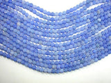 Frosted Matte Agate - Blue, 6mm Round Beads-Agate: Round & Faceted-BeadDirect